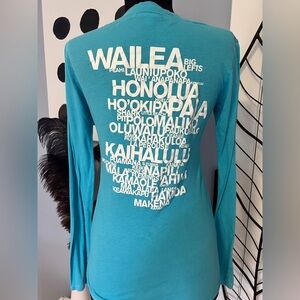 ~James Perse Turquoise Hawaii V-Neck T-shirt Sz. 1 (small) MSRP: $120+tax